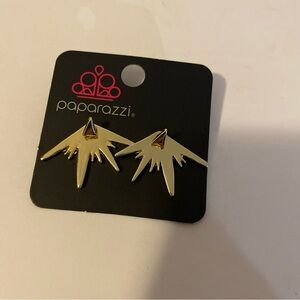 Paparazzi Electric Edge Gold Earrings NEW